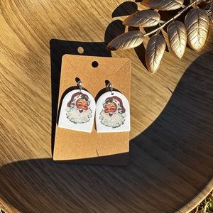 Classic Santa Polymer Clay Earrings